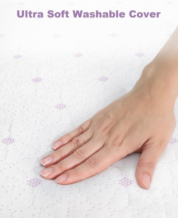 Ferlizer 2" [Full XL] Mattress Topper, Memory Foam Mattress Topper Full Extra Long for College Dorm with Ultra Soft Cover & Corner Straps, Lavender Infused CertiPUR-US Certified - Image 6