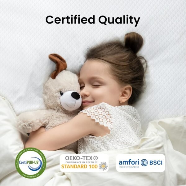 Marsail Twin XL Memory Foam Mattress Topper, 3 Inch Cooling Gel Infused Mattress Topper with Soft Cover, CertiPUR-US and Oeko-TEX Certified, Suitable for Sofa, RV, Camping - Image 6