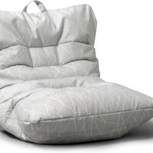 Big Joe Roma Bean Bag Chair, Moonstone Tessellation Lenox, Durable Woven Polyester, 3 feet