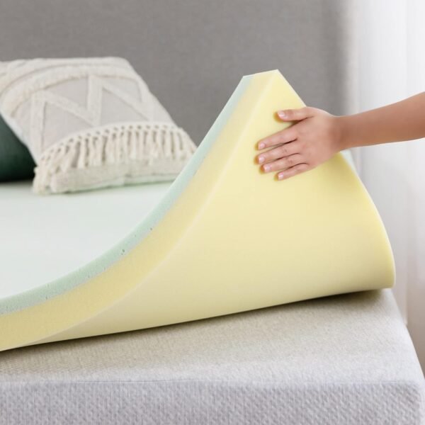 ZINUS 3 Inch Green Tea Memory Foam Mattress Topper, Pressure-Relieving Layers, CertiPUR-US Certified, Twin - Image 6