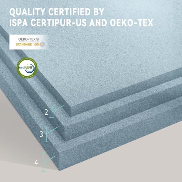 Twin Mattress Topper, Plush Gel Memory Foam, 3 inches, CertiPUR-US Certified - Image 5