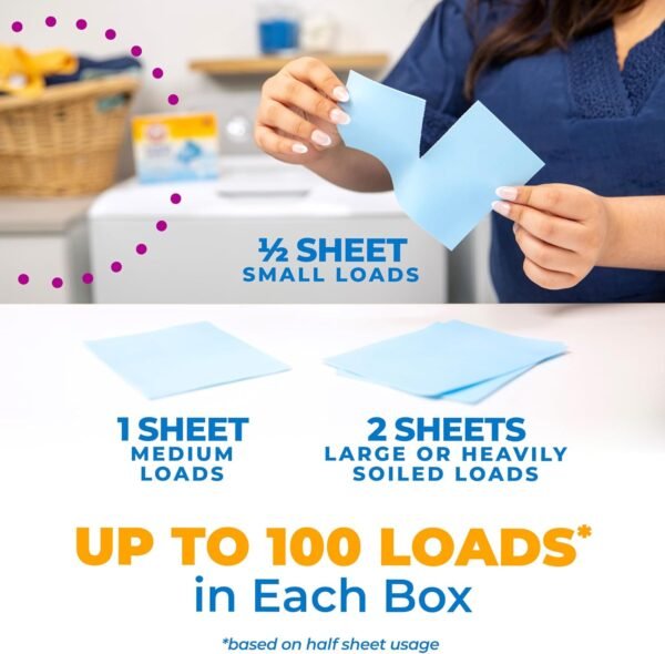Arm & Hammer Power Sheets Laundry Detergent, Fresh Linen 50ct, up to 100 Small Loads (Packaging may vary) - Image 4