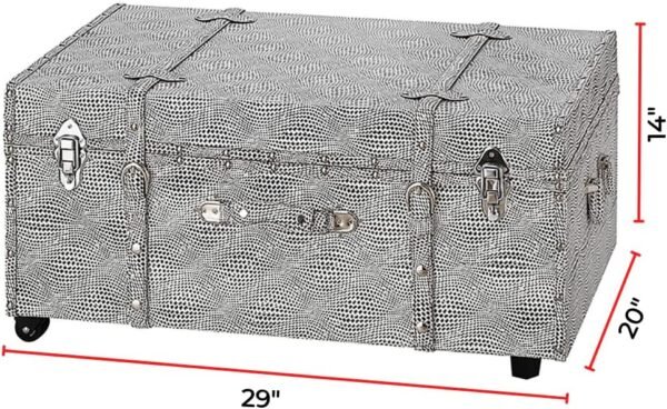 DormCo Texture® Brand Trunk - Black and White Candy - Image 5