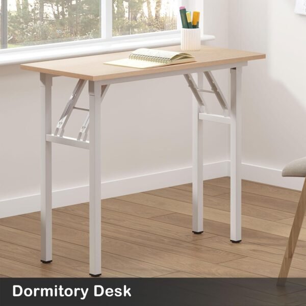 Need Small Desk 31 1/2" No Assembly Foldable Writing Table,Sturdy and Heavy Duty Folding Computer Desks for Small Space/Home Office/Dormitory AC5AW(80 * 40) - Image 9