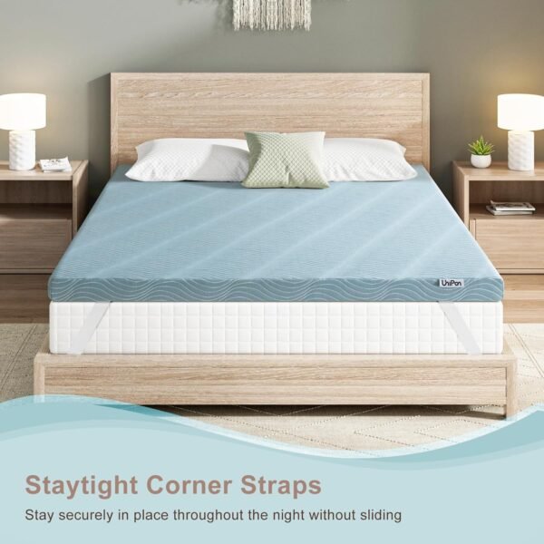 Firm to Extra Firm Mattress Topper 3 inch Queen Size Memory Foam Mattress Topper Gel Infused with High-Density Foam for Body Support & Pressure Relief, Ventilated Design, CertiPUR-US Certified - Image 4