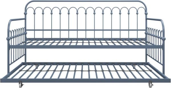 Novogratz Bright Pop Metal Daybed with Trundle, Twin, Stone Blue - Image 14
