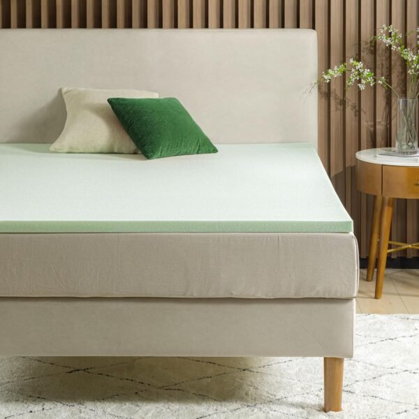 ZINUS 2 Inch Green Tea Memory Foam Mattress Topper, Smaller, More Convenient WonderBox Packaging, Pressure-Relieving Layers, CertiPUR-US Certified, Full - Image 8
