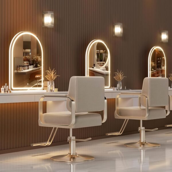 Hasipu Vanity Mirror with Lights and Bluetooth Speaker, 20"×26" Arched LED Makeup Mirror, Lighted Desktop Makeup Mirror with Lights, Smart Touch Control Dimmable 3 Modes Light White - Image 7