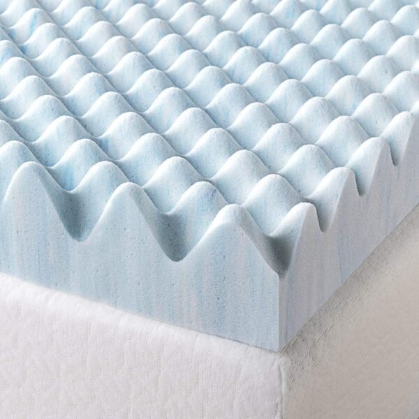ZINUS 3 Inch Swirl Gel Cooling Memory Foam Mattress Topper, Cooling Airflow Design, CertiPUR-US Certified, Full - Image 3