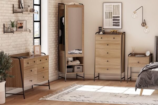 Novogratz Bushwick Wardrobe, Natural - Image 8