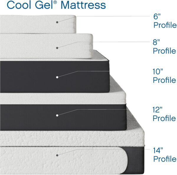 Cool Gel Memory Foam 8-Inch Mattress, CertiPUR-US Certified, Mattress in a Box, Twin, White - Image 7
