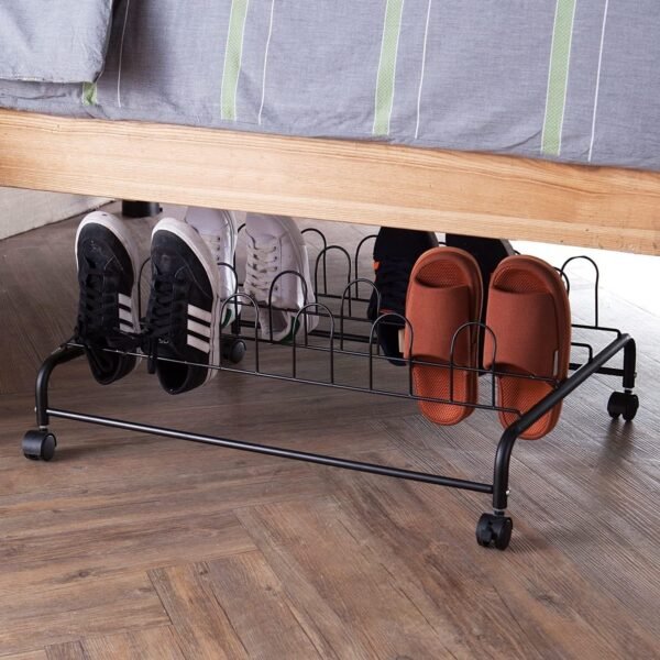 DormCo Suprima Underbed Shoe Holder with Wheels - White - Image 3