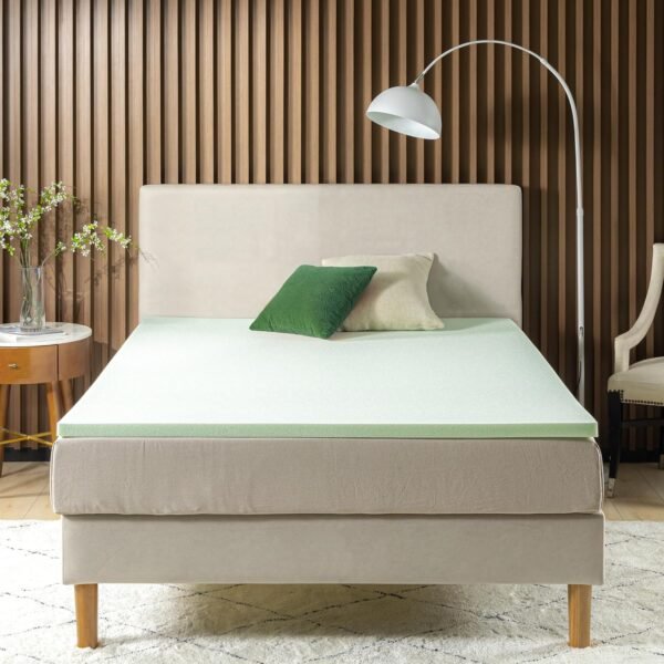ZINUS 2 Inch Green Tea Memory Foam Mattress Topper, Smaller, More Convenient WonderBox Packaging, Pressure-Relieving Layers, CertiPUR-US Certified, Full - Image 11
