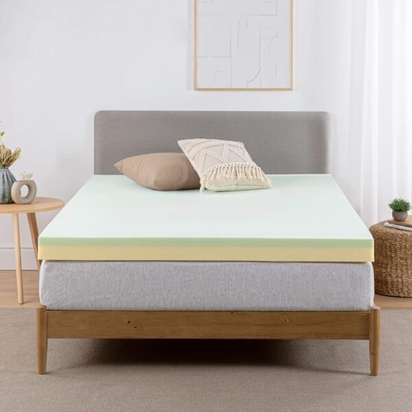 ZINUS 3 Inch Green Tea Memory Foam Mattress Topper, Pressure-Relieving Layers, CertiPUR-US Certified, Twin - Image 9