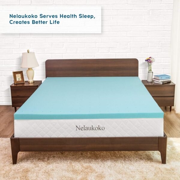 Nelaukoko Memory Foam 2 Inch Twin XL Mattress Topper Bed Topper for College Dorm, Gel Soft Foam Mattress Pad, Single XL Gel Infused - Image 8