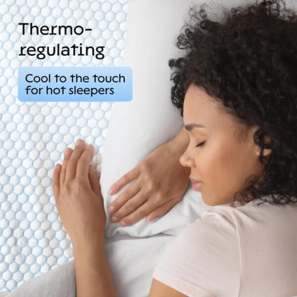 Niagara Cooling Twin XL Mattress Topper - Pillow Top Mattress Cover Quilted Fitted Cooling Topper for Back Pain Deep Pocket Fits 20 Inches (39x80 Inches) - Image 5