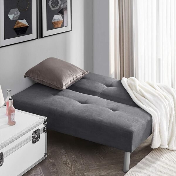 DormCo Mini Futon Steel Gray - Image 6