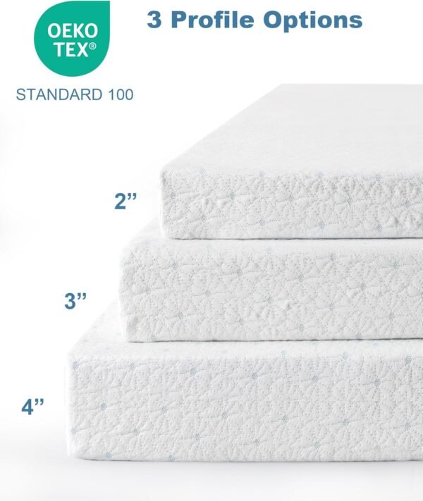 Ferlizer 2" [Twin XL] Mattress Topper, Memory Foam Mattress Topper Twin Extra Long for College Dorm with Ultra Soft Cover & Corner Straps, CertiPUR-US Certified - Image 5