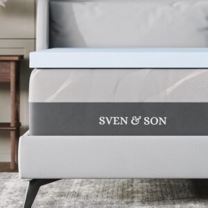 Sven & Son Memory Foam Mattress Topper, Luxury Cool Gel Infused, 2 inch Medium Soft – TwinXL