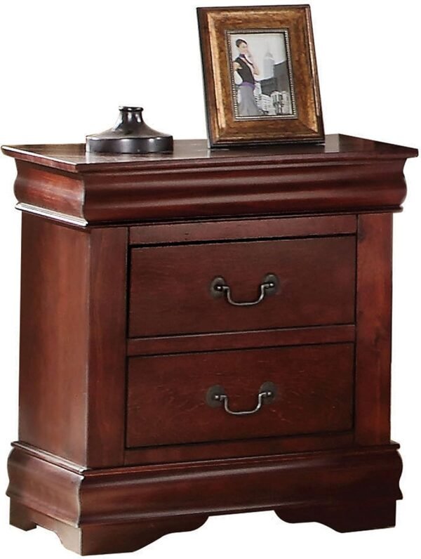 Harper & Bright Designs Nightstand with 2 Drawers, Small Dresser, Bedside Furniture, Night Stand, End Table with Storage for Bedroom, Living Room, College Dorm (Cherry) - Image 5