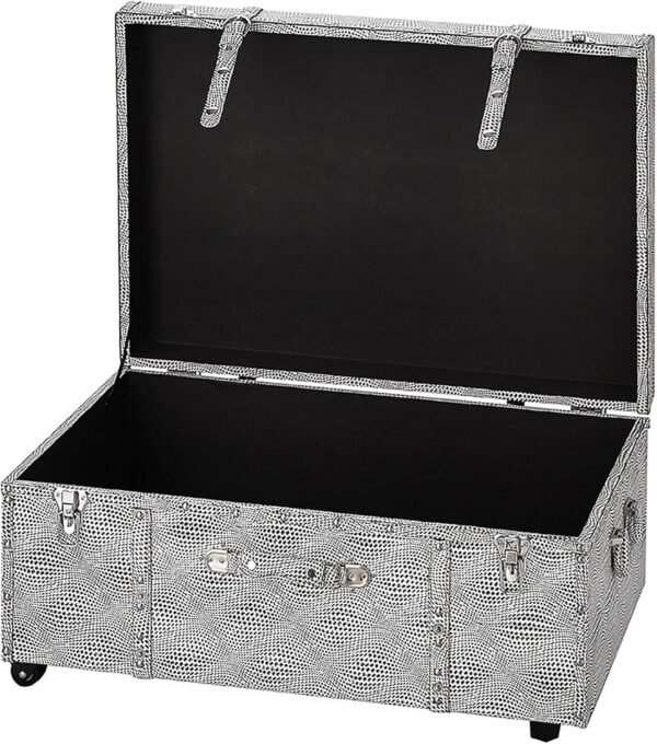 DormCo Texture® Brand Trunk - Black and White Candy - Image 2