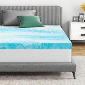 Airdown Mattress Topper, 3 Inch Gel Infused Memory Foam Mattress Topper, Twin