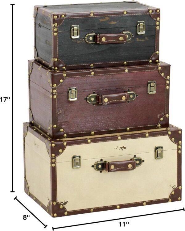 MISC Wood Trunks (Set of 3) - Image 5