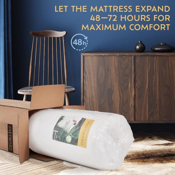 Heyward Luxury 6” Memory Foam Trifold Mattress | Queen, Portable Space Saver, Firm, CertiPUR-US Certified | Washable Jacquard Ventilated Material w/Non-Slip Base | 78”L x 58”W x 6”H - Image 8