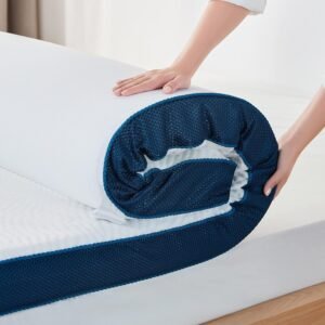 LINSY LIVING 4 Inches Dual Layer Twin XL Mattress Topper, Extra Thick Gel-Infused Memory Foam, Removable and Washable Tencel™ Cover, CertiPUR-US Certified, Twin XL Size