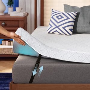 3 Inch Gel Memory Foam Mattress Topper Twin Size,Cooling Ventilated & Breathable Bed Topper for Back Pain Pressure Relief CertiPUR-US Non-Slip Removable & Washable Cover