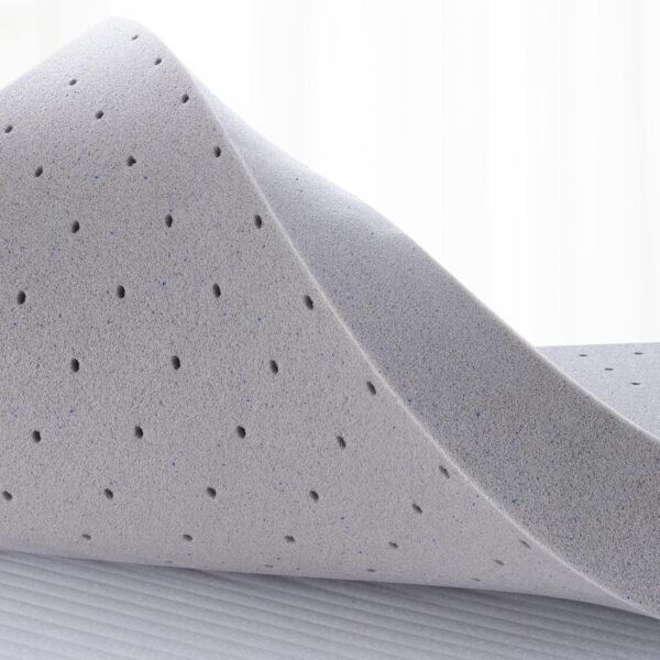 4 Inch Twin Size Memory Foam Mattress Topper, Charcoal Infused, Cooling Ventilation, Breathable Bed Topper for Pressure Relief Back Pain, CertiPUR-US Certified - Image 8