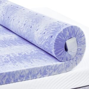 PERLECARE 2 Inch Memory Foam Mattress Topper Twin XL, Cooling Gel Infused Mattress Pad, Ventilated Bed Topper for Pressure Relief Back Pain, CertiPUR-US Certified