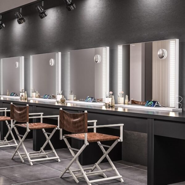 Hasipu Vanity Mirror with Lights, 32" x 22" LED Makeup Mirror, Lighted Makeup Mirror with Dimmable 3 Modes, Touch Screen Control Vanity Mirror White - Image 3