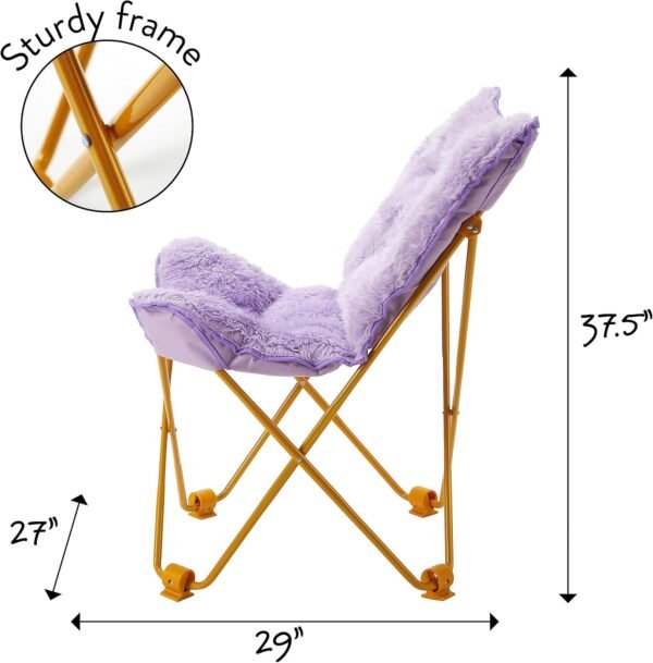 Urban Lifestyle Mongolian Butterfly Chair, Lavender - Image 3