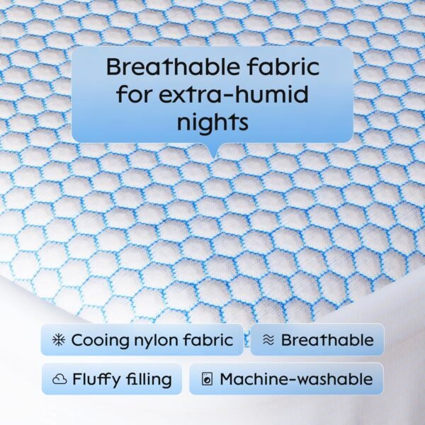 Niagara Cooling Twin XL Mattress Topper - Pillow Top Mattress Cover Quilted Fitted Cooling Topper for Back Pain Deep Pocket Fits 20 Inches (39x80 Inches) - Image 4
