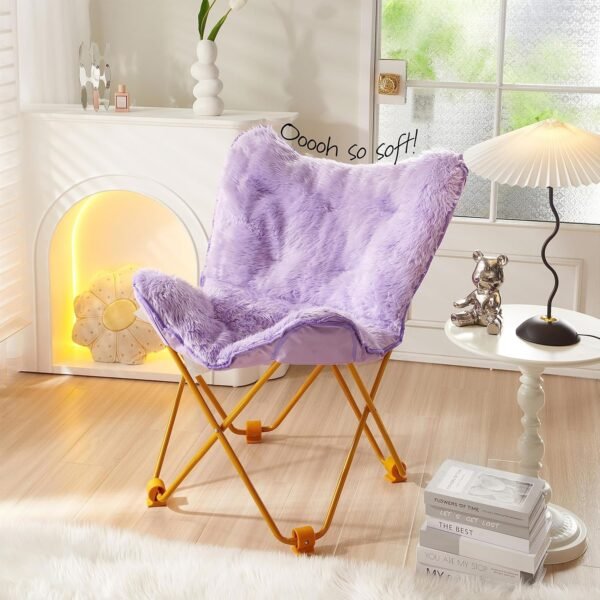 Urban Lifestyle Mongolian Butterfly Chair, Lavender - Image 2