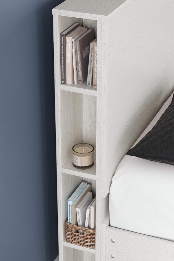 Signature Design by Ashley Aprilyn Twin Bookcase Headboard, Whitewash - Image 6