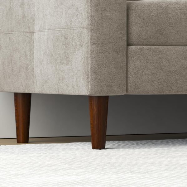 Sofa Couch, Sectional Couch Home Sofa for Living Room 3 Seater, Lounge Sofa with Ottoman, Couch with USB Charging & Cup Holders, L Shaped Modular Sectional Sofa for Office/Small Space, Beige - Image 8