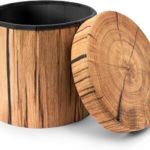 Sorbus Tree Stump Stool, Toy Storage Ottoman 15 Inch Fake tree stumps Log Stool Storage, Artificial Tree Trunk, Perfect Footstool Kids Toy Chest, Rustic Log Cabin Decor Bench, Pedestal, Side End Table