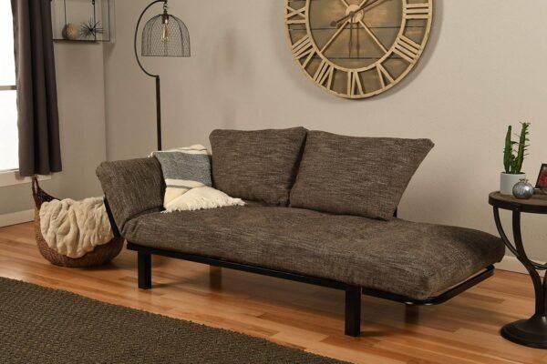 Best Futon Lounger Sit Lounge Sleep Smaller Size Furniture is Perfect for College Dorm Bedroom Studio Apartment Guest Room Covered Patio Porch Key Kitty Key Chain Included - Image 2