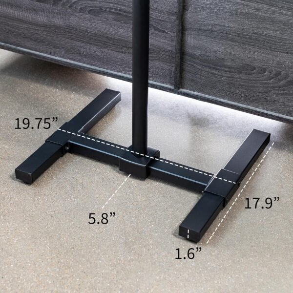 VIVO Height Adjustable TV Floor Stand for 13 to 65 inch Screens up to 44 lbs, LCD LED OLED 4K Smart Flat and Curved Monitor Panels, 50 inch Tall, Max VESA 400x400, Black, STAND-TV08 - Image 5
