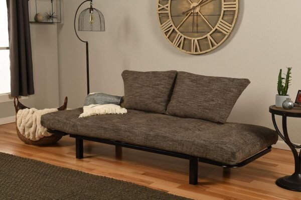 Best Futon Lounger Sit Lounge Sleep Smaller Size Furniture is Perfect for College Dorm Bedroom Studio Apartment Guest Room Covered Patio Porch Key Kitty Key Chain Included - Image 3