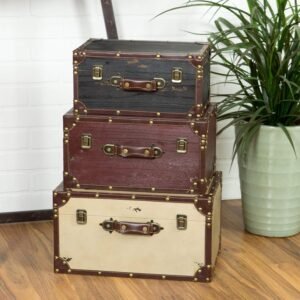 MISC Wood Trunks (Set of 3)