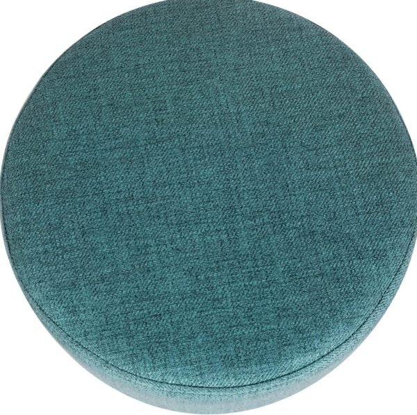 Asense Round Footrest Ottoman Footstools Padded Small Seat with Non-Skid Legs (Blue, Round) - Image 6