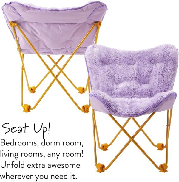 Urban Lifestyle Mongolian Butterfly Chair, Lavender - Image 5