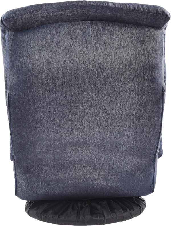 Amazon Basics Swivel Foam Lounge Chair - with Headrest, Adjustable, Denim, Blue, 26.3D x 23.5W x 13.7H in - Image 4