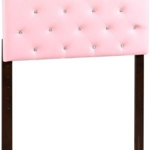 Glory Furniture Super Nova Faux Leather Upholstered Twin Headboard in Pink