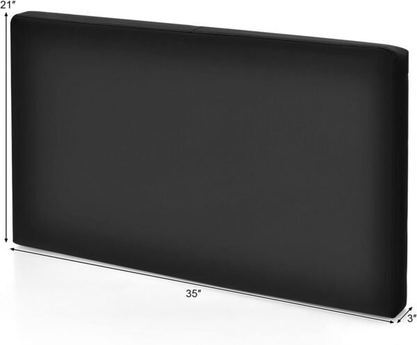GOFLAME Upholstered Wall Mounted Headboard, Twin Size PU Leather Headboard for Bedroom & Guest Room, Easy Assembly (Black) - Image 2