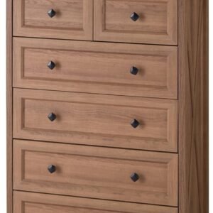 LDTTCUK 6 Drawer Dresser for Bedroom, Farmhouse Wood Dresser, Modern Tall Dressers & 6 Chest of Drawer Dresser, Large Drawer Storage Organizer Dresser for Hallway, Living Room, Kids Room, Natural Oak