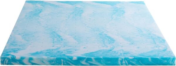 KYLE & KAY 2" Foam Mattress Topper,Twin Memory Mattress,Foam Mattress Topper,College Dorm Mattress, Ventilated and Breathable,Full Cooling Gel, 38 x 75in,Blue - Image 8